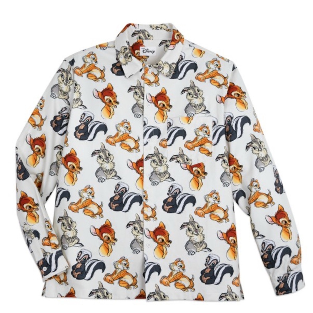 NWT Disney Bambi character theme button-down coat, top jacket XL